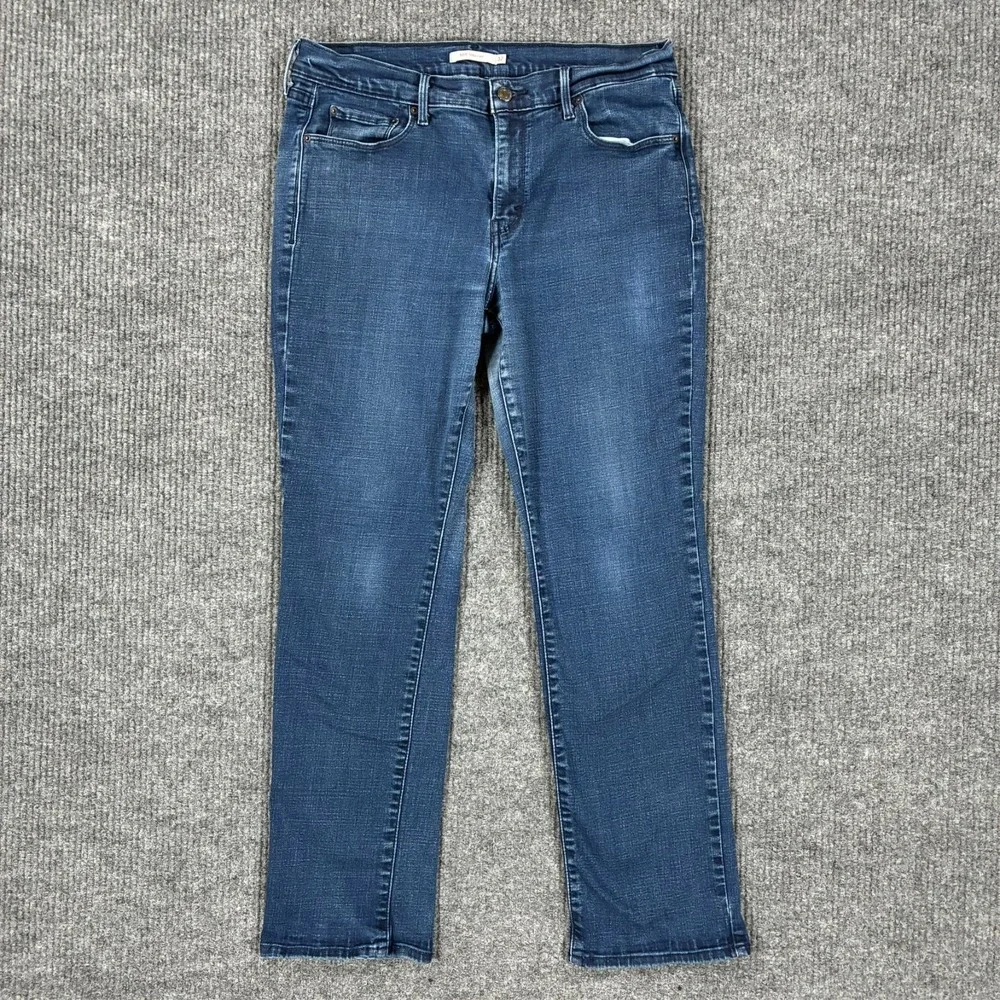 Levis 505 Mens Straight Leg Jeans Size 32x32 Blue Denim Classic Fit Low Rise